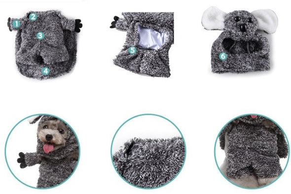 Thick dog koala coat