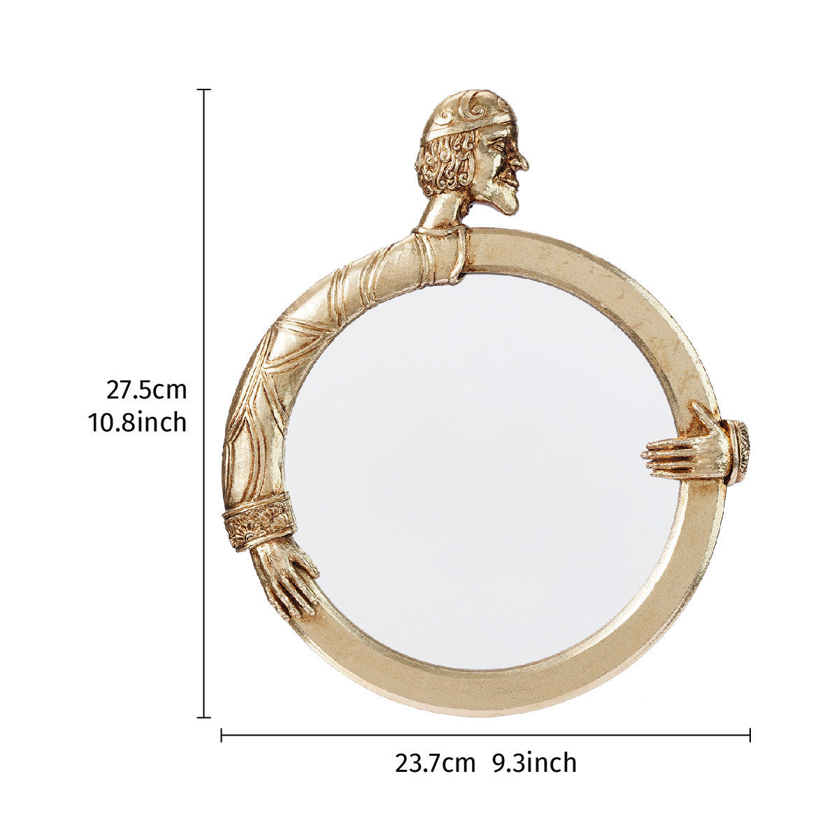 Circular decorative hanging mirror