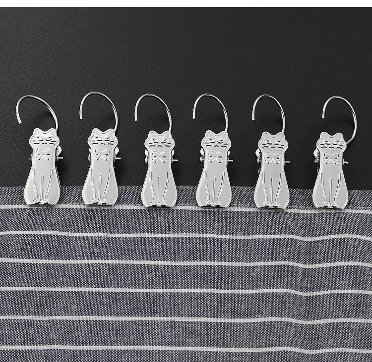 Cat Shaped Curtain Clips with Large Hooks Window Tie Back Holders