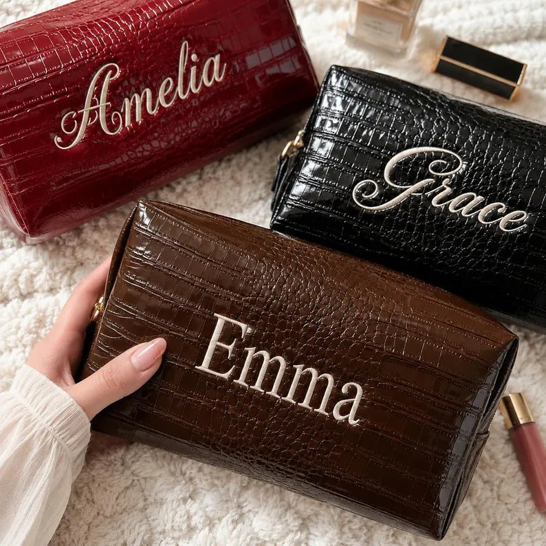 Custom-Made Makeup Bag Crocodile Storage Bag
