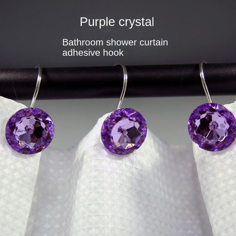 Creative S-Shape Acrylic and Metal Bathroom Shower Curtain Hooks - Multi-Color