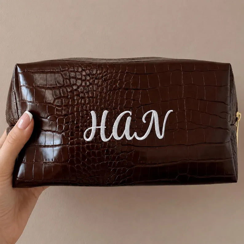 Custom-Made Makeup Bag Crocodile Storage Bag