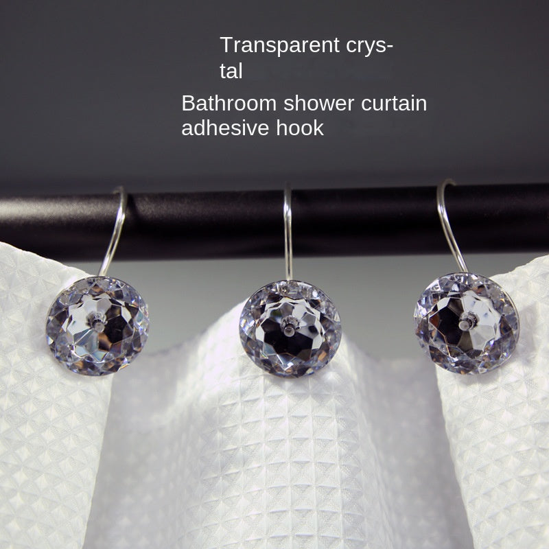 Creative S-Shape Acrylic and Metal Bathroom Shower Curtain Hooks - Multi-Color