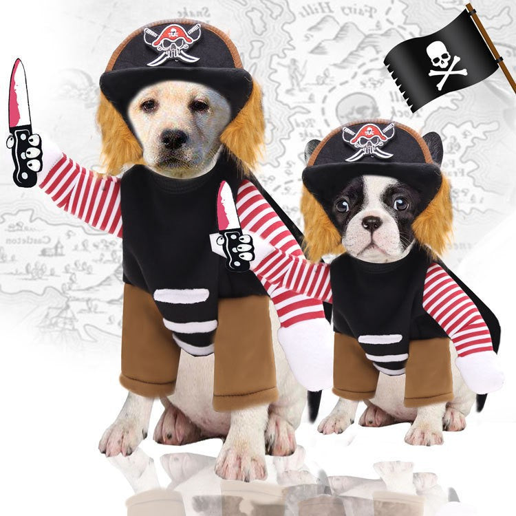 Dog and Cat Horse Riding and Santa Claus Costume