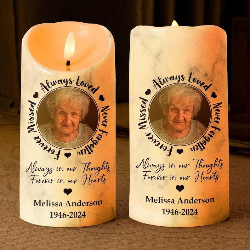 Custom Made Electronic LED Candle Commemoration