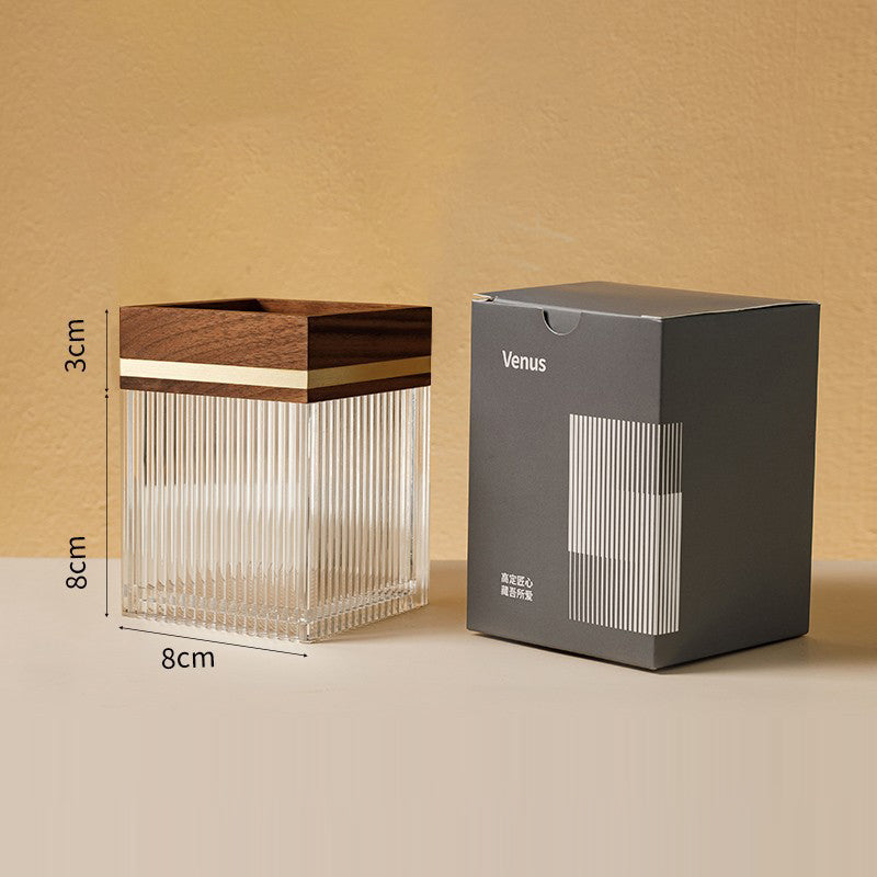 Solid wood cosmetic storage box
