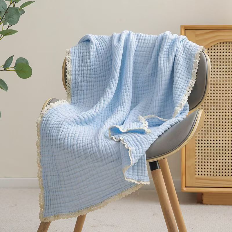 Lace-Edged Gauze Blanket