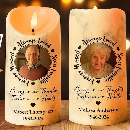 Custom Made Electronic LED Candle Commemoration