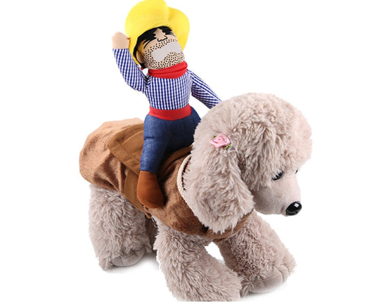 Dog and Cat Horse Riding and Santa Claus Costume
