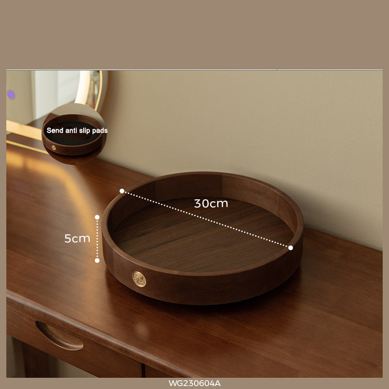 Solid wood cosmetic storage box