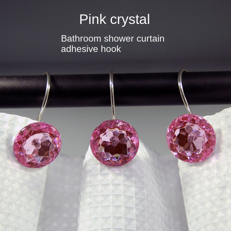 Creative S-Shape Acrylic and Metal Bathroom Shower Curtain Hooks - Multi-Color