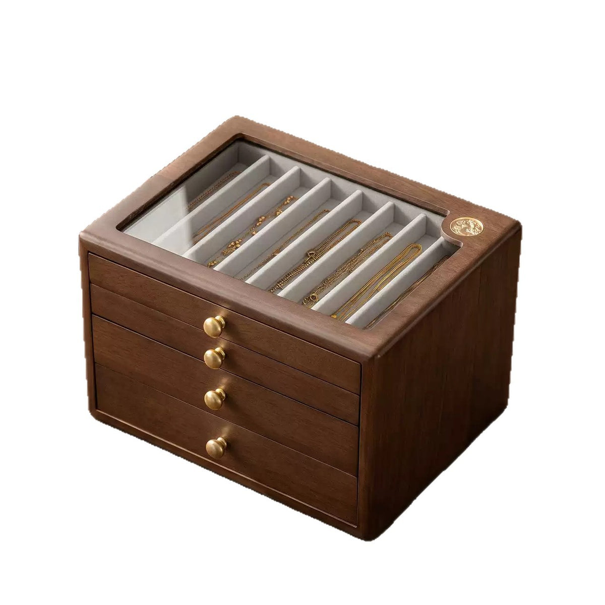Solid wood jewelry box, jewelry storage box