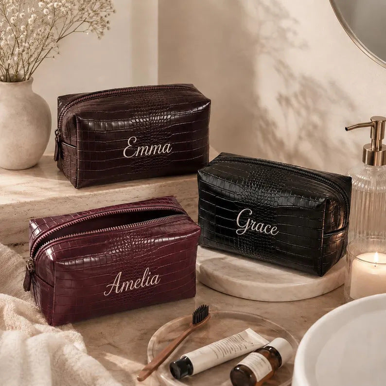 Custom-Made Makeup Bag Crocodile Storage Bag
