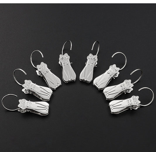 Cat Shaped Curtain Clips with Large Hooks  Window Tie Back Holders