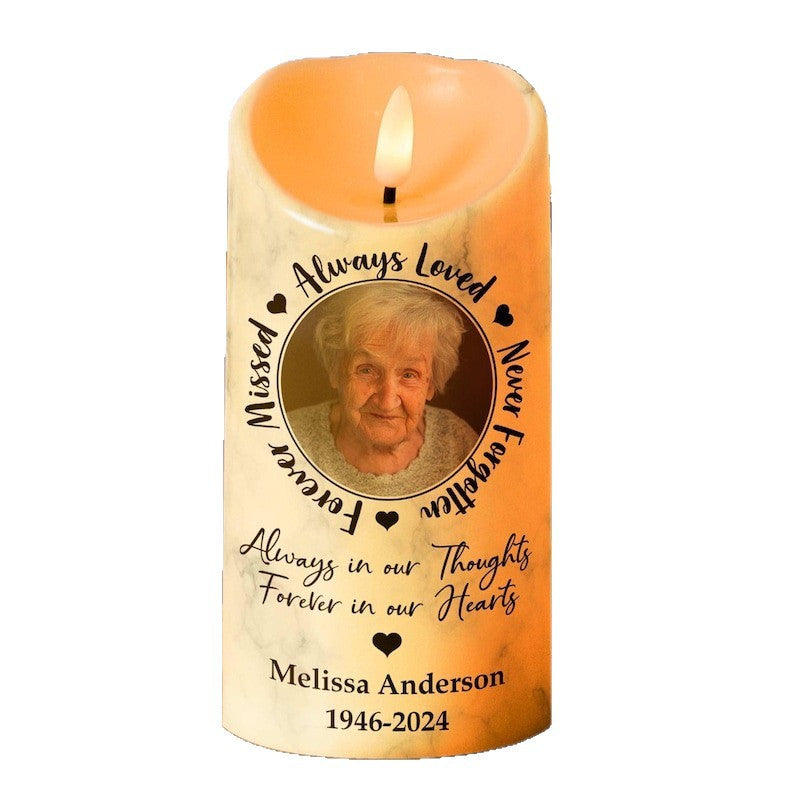 Custom Made Electronic LED Candle Commemoration