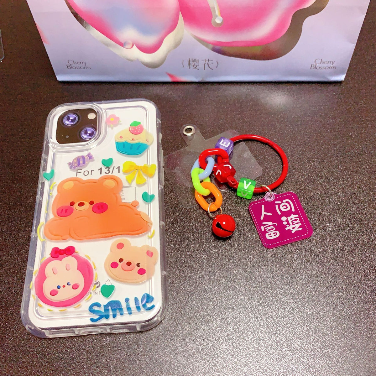 Candy-Colored Ins-Style Cute Pendant Creative Cartoon Colorful Phone Case Pendant Keychain Mobile Phone