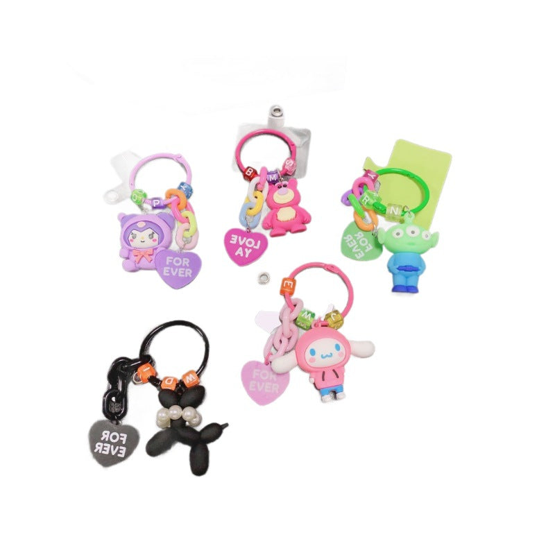 Candy-Colored Ins-Style Cute Pendant Creative Cartoon Colorful Phone Case Pendant Keychain Mobile Phone