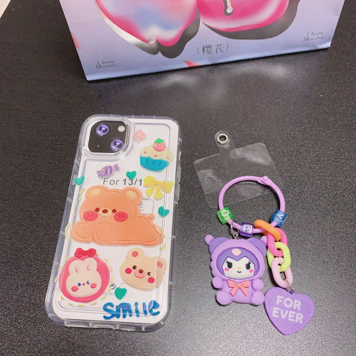 Candy-Colored Ins-Style Cute Pendant Creative Cartoon Colorful Phone Case Pendant Keychain Mobile Phone