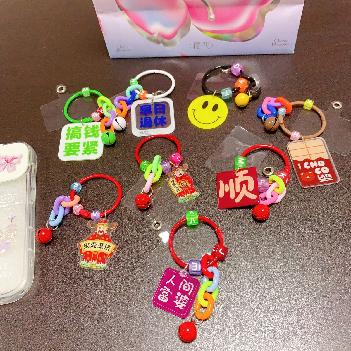 Candy-Colored Ins-Style Cute Pendant Creative Cartoon Colorful Phone Case Pendant Keychain Mobile Phone