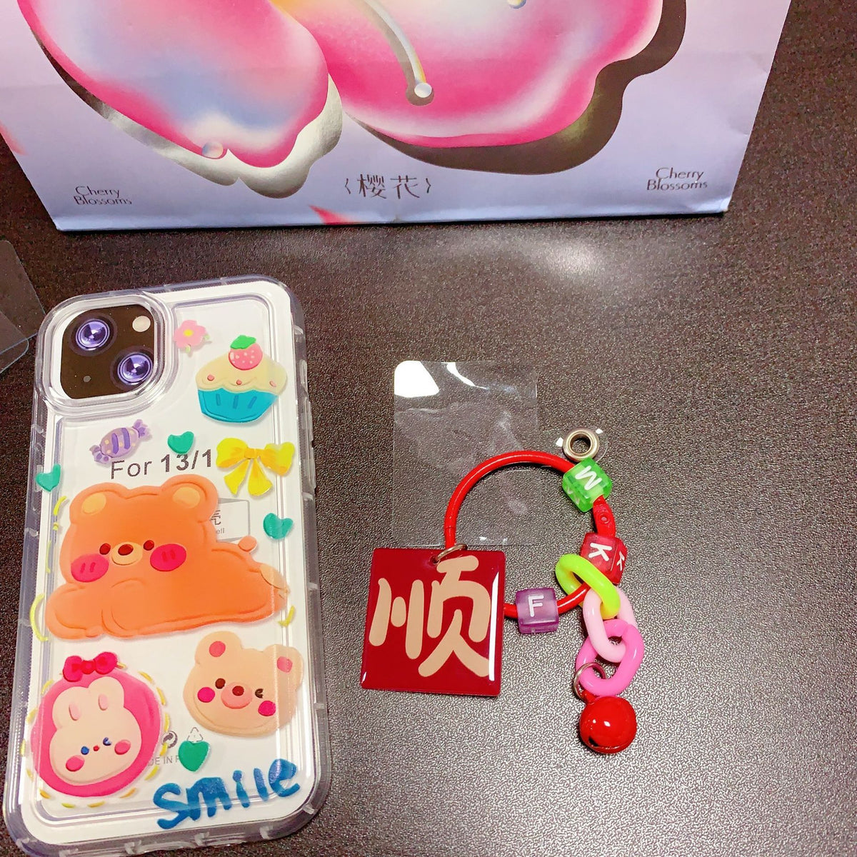 Candy-Colored Ins-Style Cute Pendant Creative Cartoon Colorful Phone Case Pendant Keychain Mobile Phone