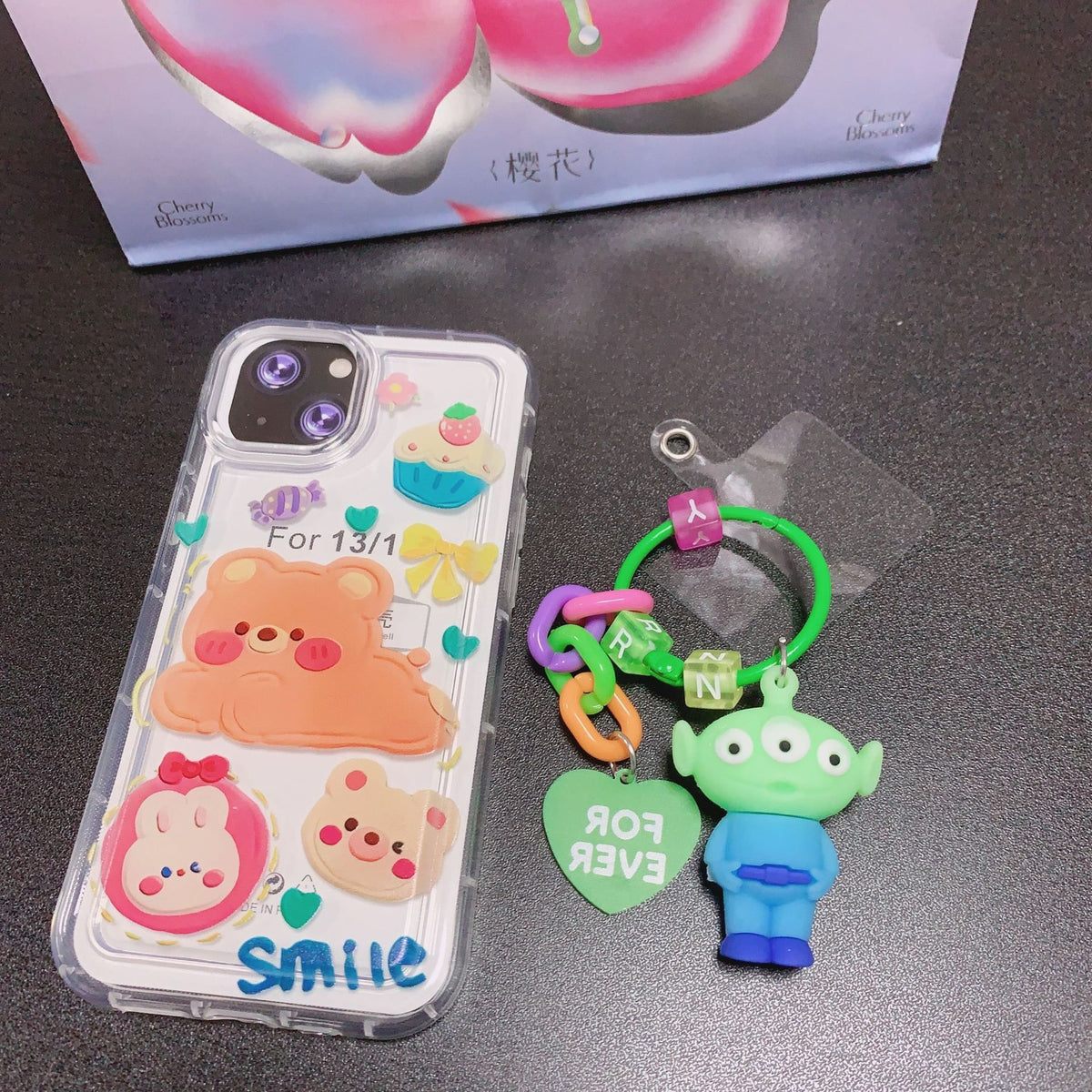 Candy-Colored Ins-Style Cute Pendant Creative Cartoon Colorful Phone Case Pendant Keychain Mobile Phone